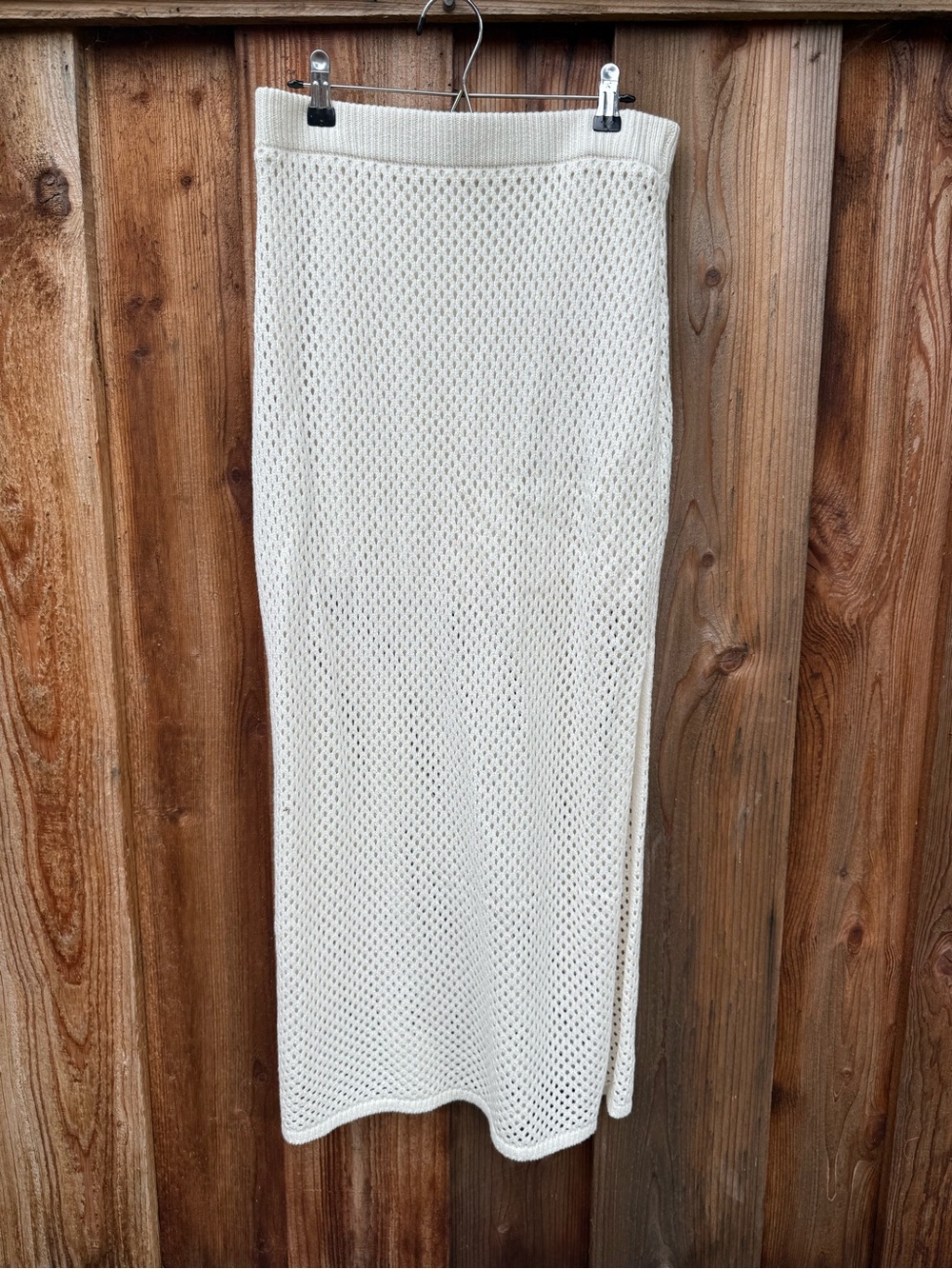 Universal Thread Cream Open-Weave Maxi Skirt